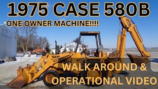 1975 Case 580B Loader Backhoe Walk Around & Operational Video     $18,900