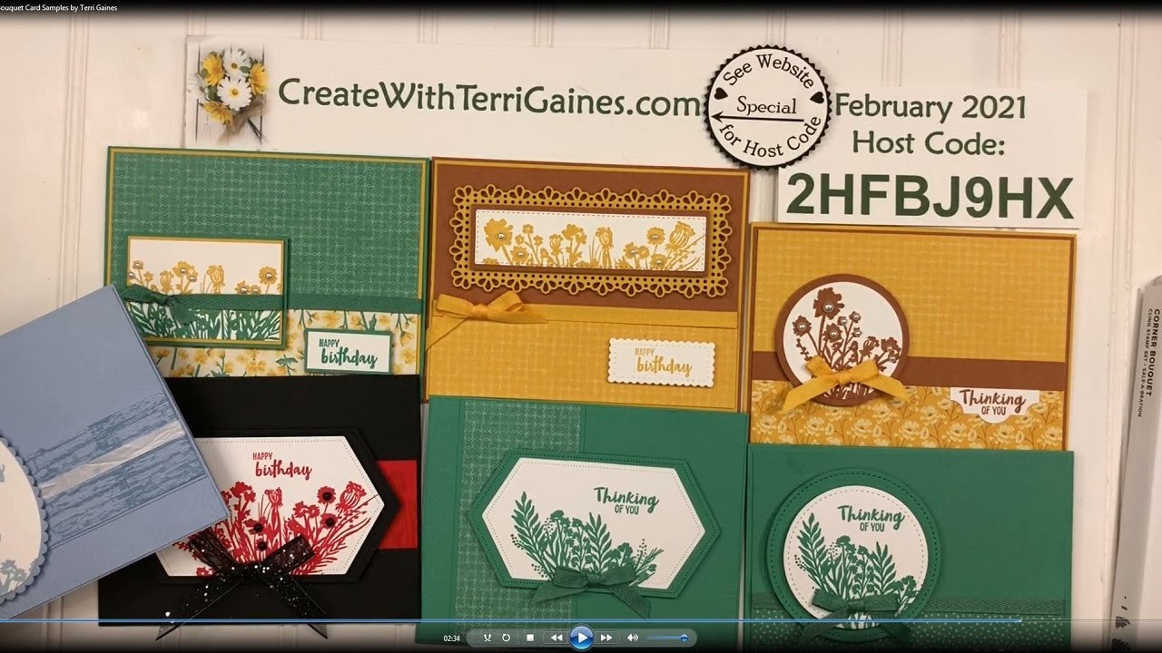 Corner Bouquet Card Samples