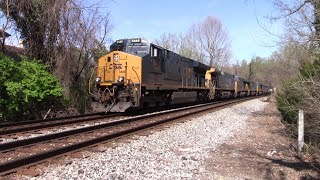 5 Engines lead CSX E782 Empty Coal Train at Elkridge MD from Curtis Bay Yard to Grafton, WV