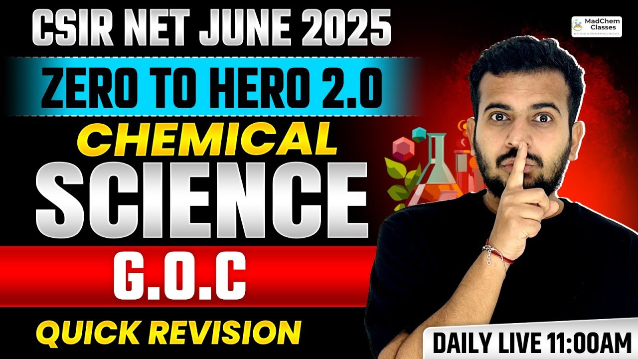 General Organic Chemistry | CSIR NET June 2025 | Chemical Science by Tej Sir
