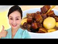 Braised Pork Belly in Soy Sauce, CiCi Li - Asian Home Cooking Recipes