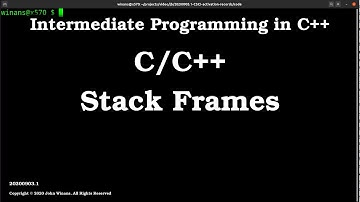 C/C++ Stack Frames and gdb