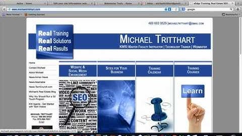 KW eAgentc Training-Install Google Webmaster on your eAgentC site