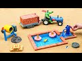 DIY Mini Tractor Science Project Builds a Strong Brick Swimming pool After Hulk Destroyed It