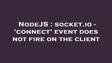 NodeJS : socket.io - 