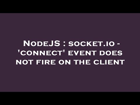 NodeJS : socket.io - 'connect' event does not fire on the client