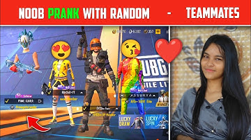NOOB PRANK WITH RANDOM TEAMMATES 😂🔥 FUNNY GAMEPLAY IN PUBG LITE