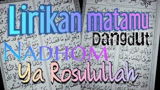 Belajar sholawat maulid diba nadhom Ya Rosulullah dgn lagu Lirikan matamu dangdut