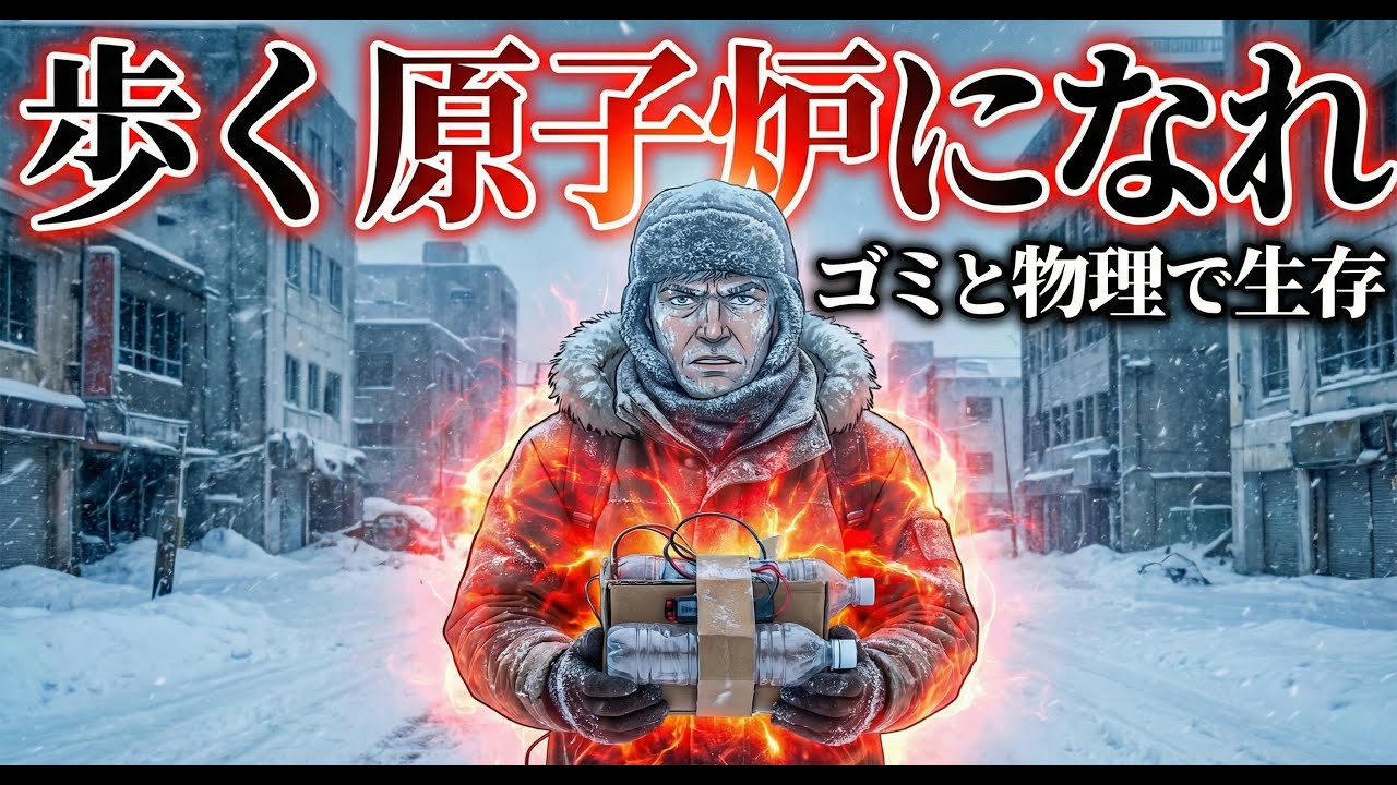 【閲覧注意】冬の日本列島で凍死しないための「ゴミと物理学」の極限生存術。ライフライン停止、お前の体は「歩く原子炉」になる。