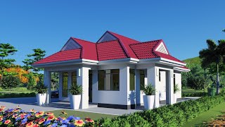 Ramani ya nyumba ID-7823, vyumba 3, tofali 1200 645 na bati 65