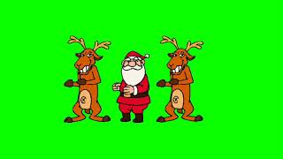 ✔️GREEN SCREEN EFFECTS: Santa Claus and his Reindeer dancing