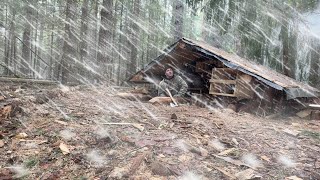 To get to the DUGOUT in the SNOWFALL is to hide and warm up. A cozy HUT UNDERGROUND