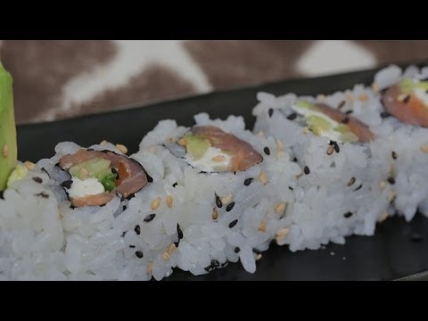 How to Make a Smoked Salmon Sushi Roll with Hung Huynh | POPSUGAR Cookbook | POPSUGAR Food