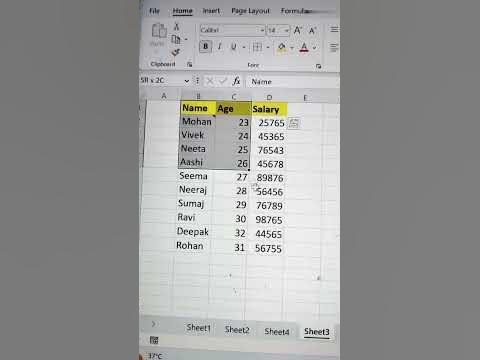 Quickly Create Table In Excel | Excel Shortcut To Create Table ‼️ # ...