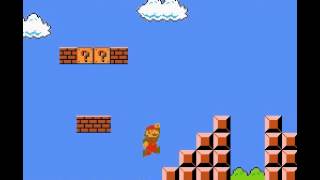 SMB How to jump over the flagpole in world 1-1