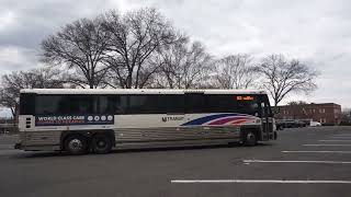 NJT Bus: Port Authority Bus Terminal bound D4500CT 21196 Rt.163 leaving Van Neste Sq (Ridgewood)