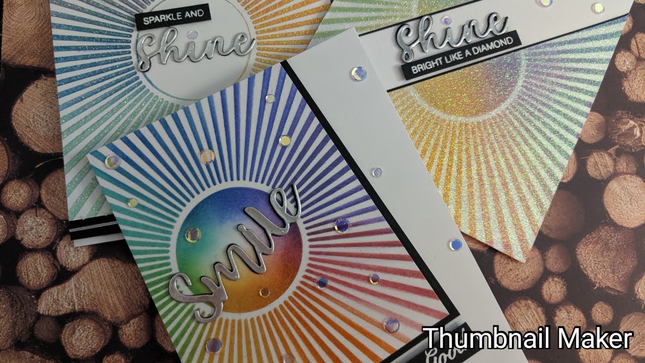 Rainbow Blending/ How to Get 3 Amazing Cards Using 1 Stencil / Neat ...