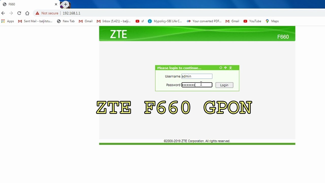 How To Change Zte F660 Gpon Wifi Password 2020 Netplus Router Youtube