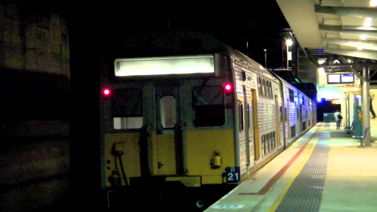 Cityrail R21 Train Arriving And Leaving Holsworthy Station To 