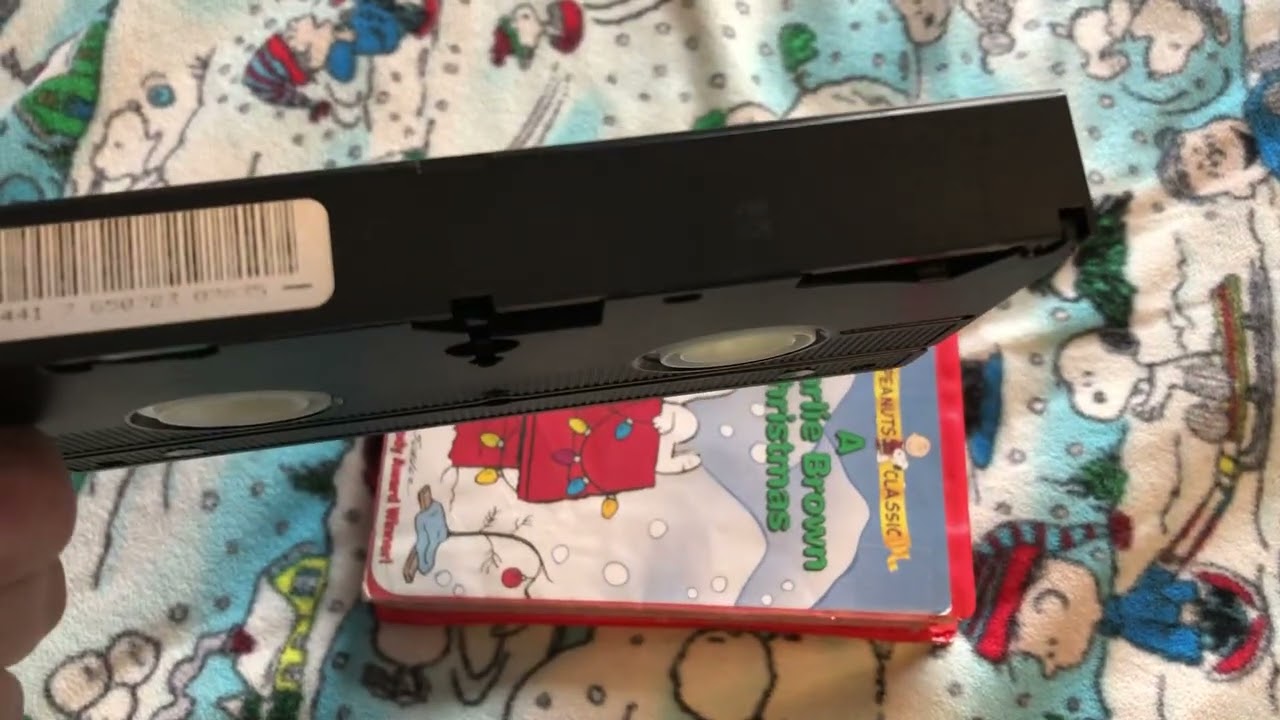 Getting ready to watch A Charlie Brown Christmas 1996 VHS (60th Anniversary Edition)