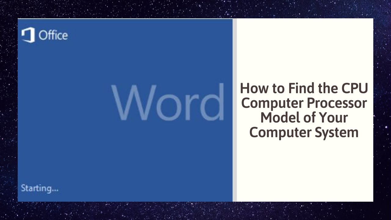 What is my processor 36 What is my processor 95