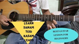 Beginners/learn sanam teri kasam title track leads on guitar