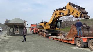 Loading & Transporting The Caterpillar 385C Excavator 4K - Sotiriadislabrianidis Constr & Mining