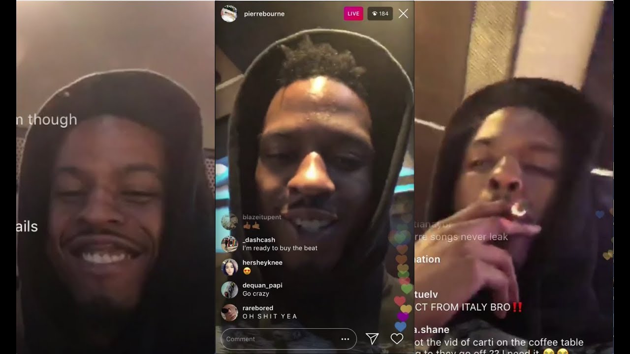 Pierre Bourne Plays New Beats & Freestyles on IG Live
