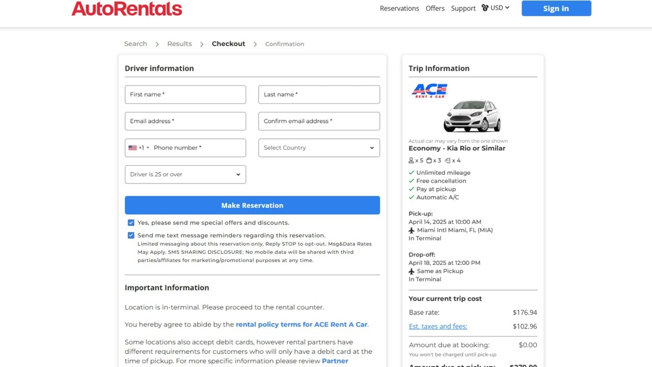 How to Search and Book a Car on AutoRentals | AutoRentals