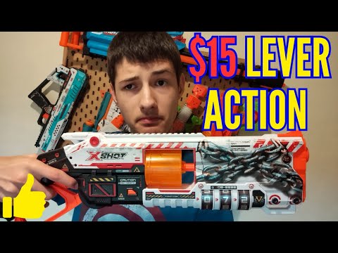 Review) X-Shot Skins Lock Blaster / $15 LEVER ACTION - YouTube