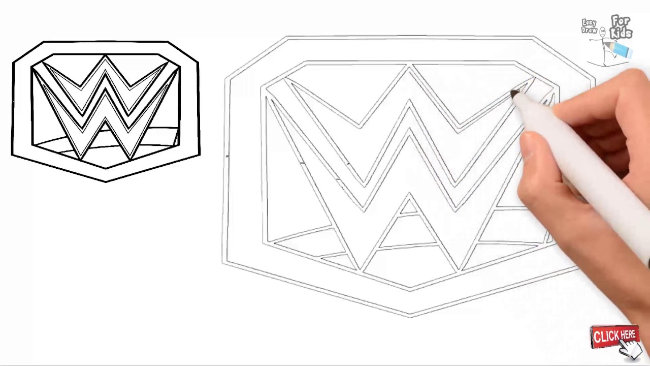 How To Draw Wwe Logo Drawing Very Easy Step By Step Draw Easy For Kids Youtube