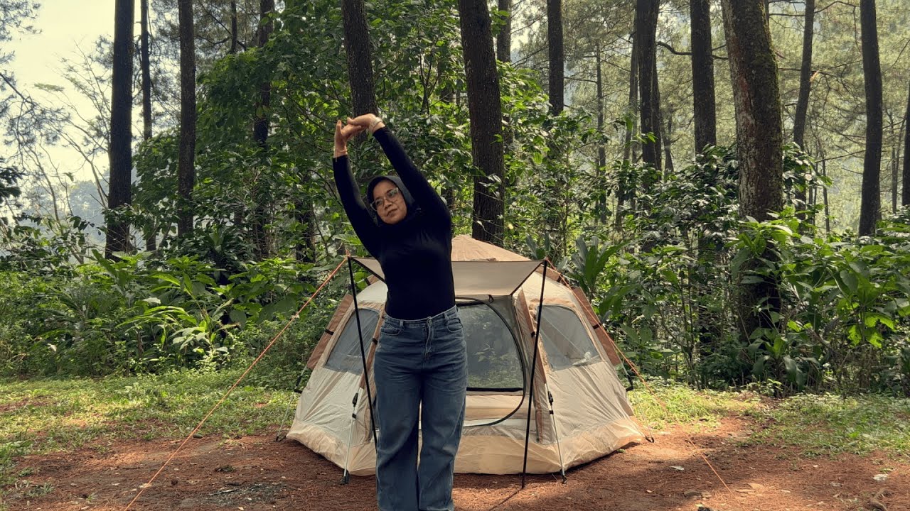 Solo Girl Camping Alone in the Deep Forest 🌲 | ASMR Nature Sounds