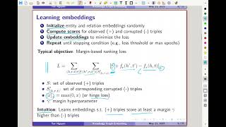 Knowledge Graph Embeddings