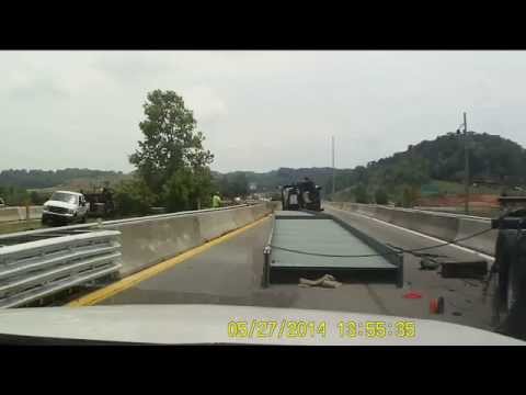 FAIL!! Semi Truck Carrying Huge Steel Beam Tips Over!