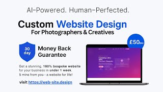 Creative Agency Website Design | Photographer Web Development | Creative Websites Dev £50/Month