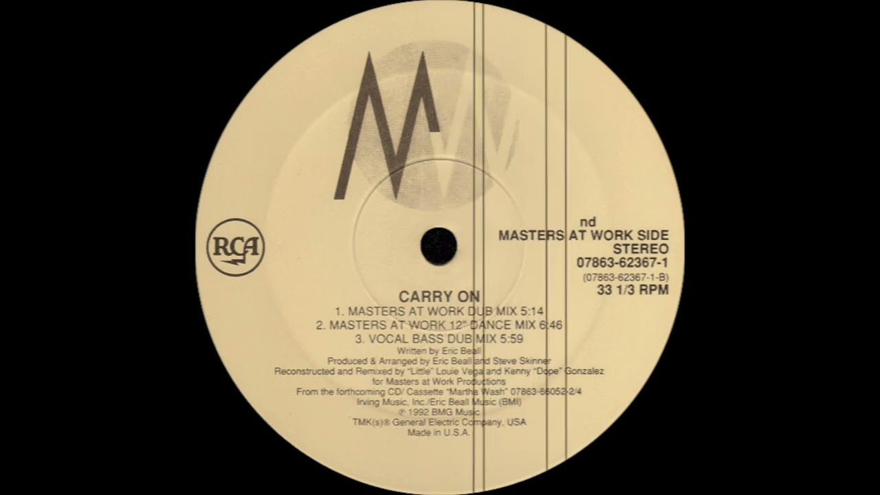 Martha Wash - Carry On (Masters At Work 12" Dance Mix) RCA Records 1992