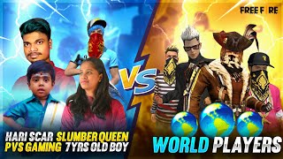 💥 🔥அடேங்கப்பா Hari Scar x PVS x SQ x 7yrs Old Boy vs 4 World Pro Players🤣| Best Clash Squad Gameplay