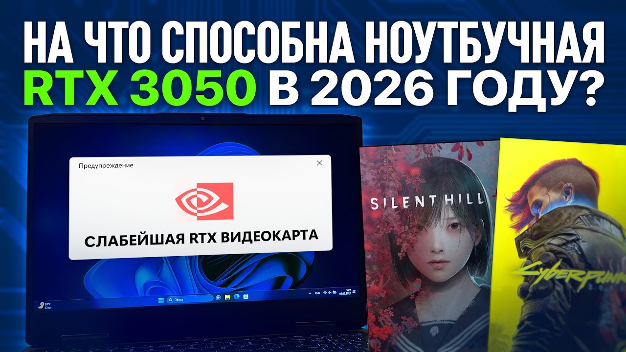 НА ЧТО СПОСОБНА НОУТБУЧНАЯ RTX 3050 В 2026 ГОДУ?
