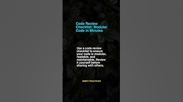 Code Review Checklist Modular