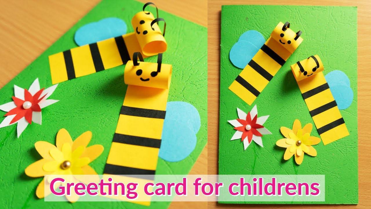 Children's day card Handmade card idea for kid's Birthday easy to