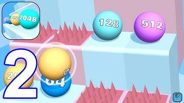 Ball Ladder 2048 - Gameplay Walkthrough Part 2 Levels 15-17 (Android,iOS)