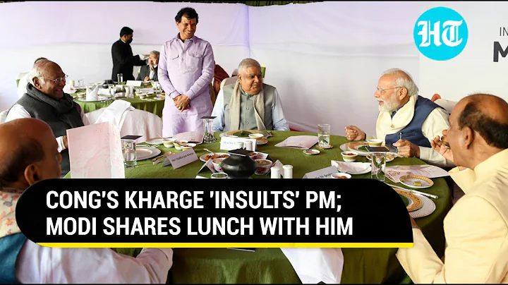 PM Modi ignores Cong's 'dog', 'mouse' barbs; Shares Millet lunch with Kharge | Watch