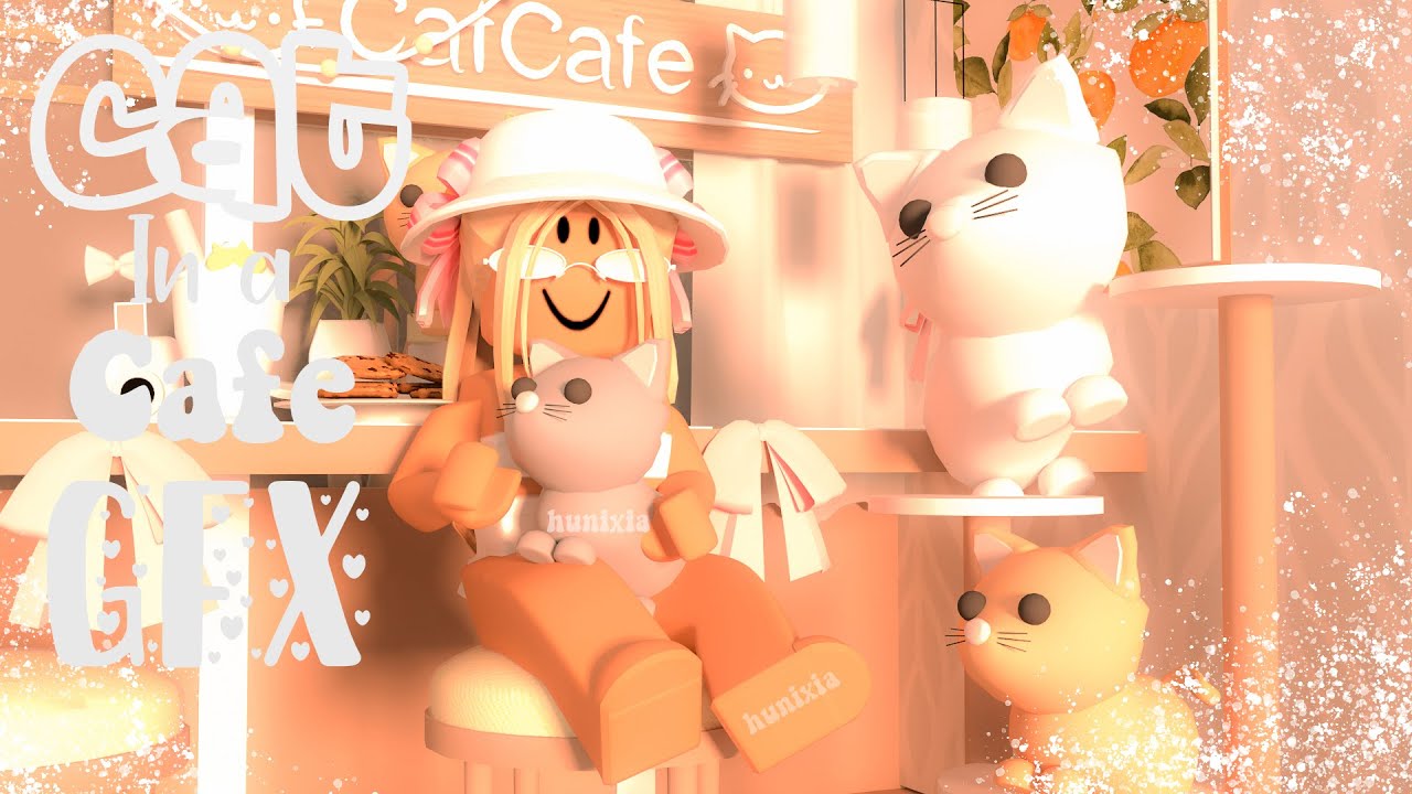 Cat In A Cafe Speed Gfx Hunixia Youtube - cafe aesthetic roblox gfx