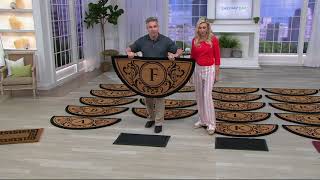 24" x 48" Monogram Initial Half Moon Coco Doormat on QVC screenshot 4