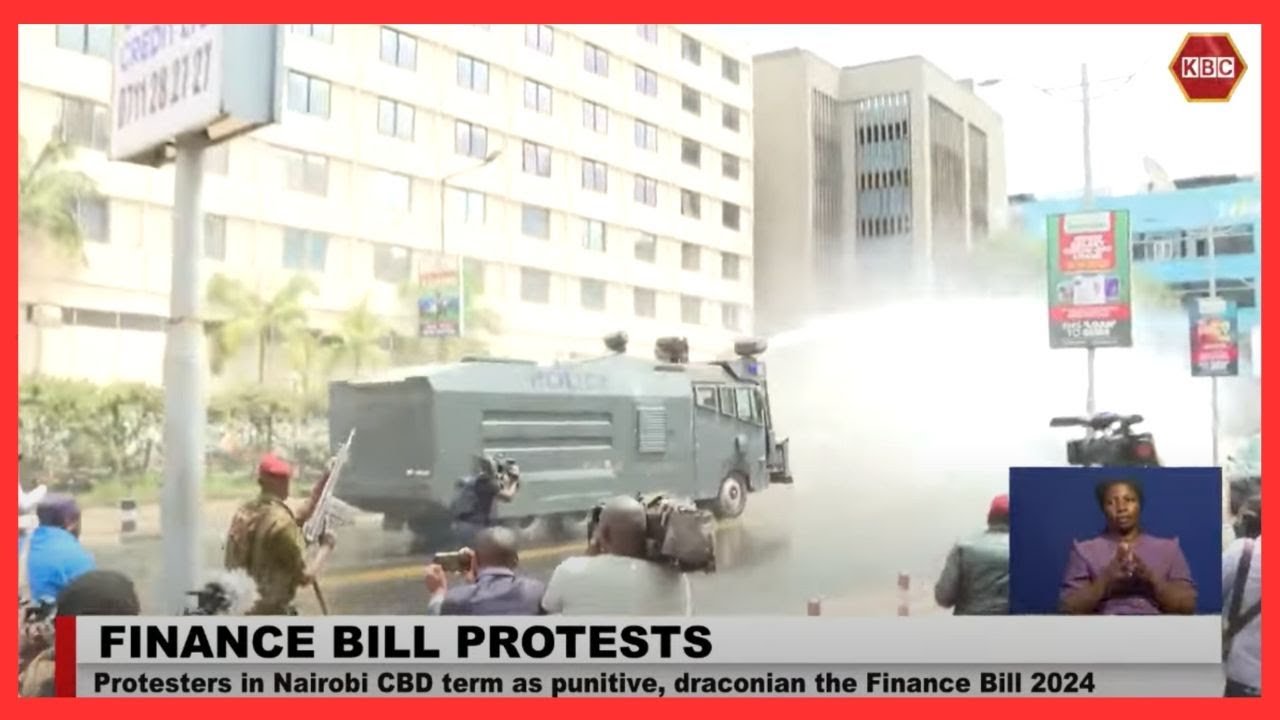 Protesters engage riot police in running battles over contentious Tax Bill