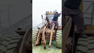 Detaching a loader arm with just one perfect sledgehammer hit