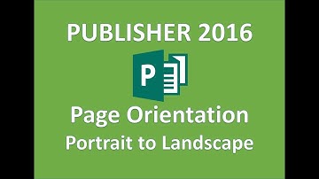 Publisher 2016 - Page Orientation - How to Change Pages from Portrait to Landscape - Rotate Paper MS