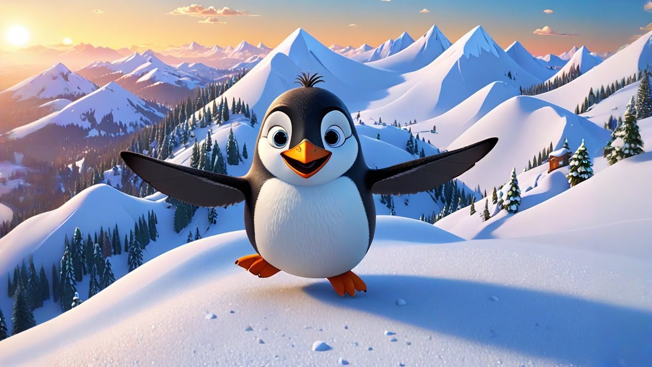 Five Silly Penguins Slide on Ice + More Nursery Rhymes & Kids Songs ...