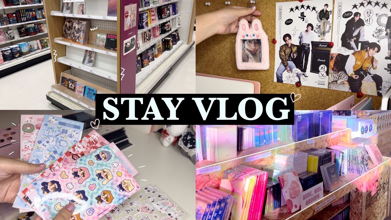 [STAY VLOG] 𐙚 ‧₊˚ ⋅ kpop album + meowcafe unboxings, holiday art market, hanging out with friends