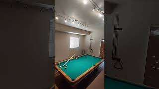 Cue Ball Kicks 3 Rails To Pocket the 8 #billiards #pool1 #pool #9ball #8ballpool#cuessentialsofpool
